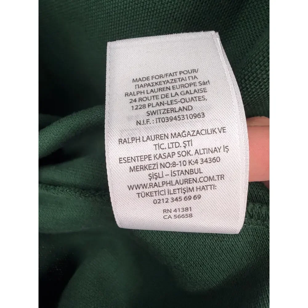 POLO RALPH LAUREN Long Sleeve Polo Shirt Size 3XLT NEW Green $170